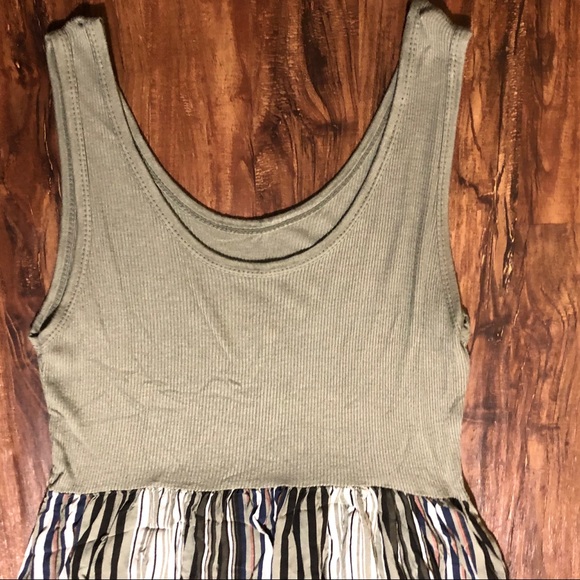 Green Tank Boho Maxi Dress - Picture 3 of 4